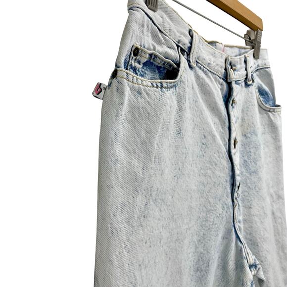 VTG 80s Sasson Light Wash Denim Jeans Button-Fly High Waisted Tapered 29" Waist - Picture 6 of 12